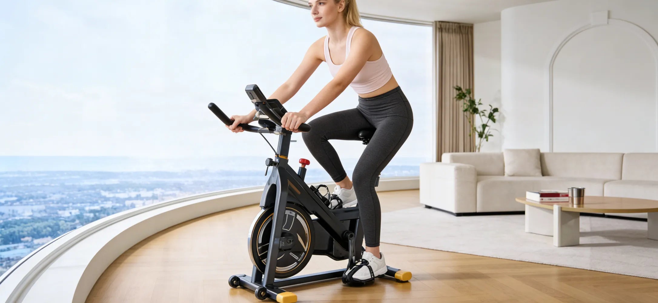 Exercising on TEB3 exercise bike
