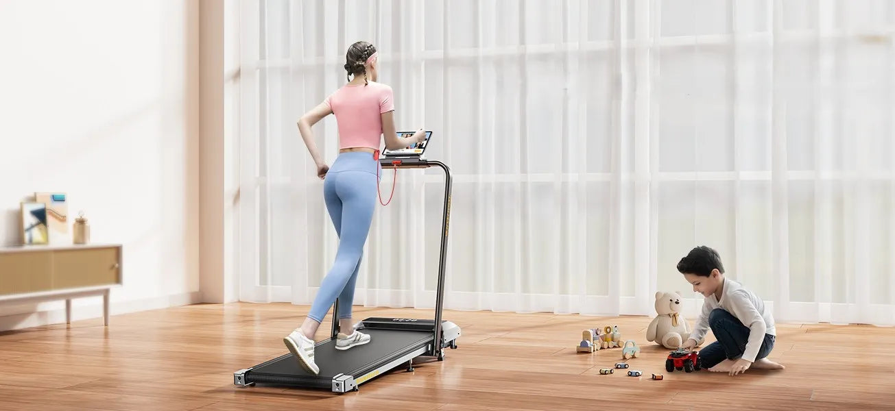 How can you stay safe while using a home treadmill?