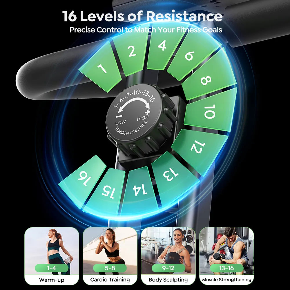 Dial in your perfect resistance with smooth, manual magnetic adjustment. From easy recovery spins to lung-burning climbs, every ride is exactly as intense as you want it to be.