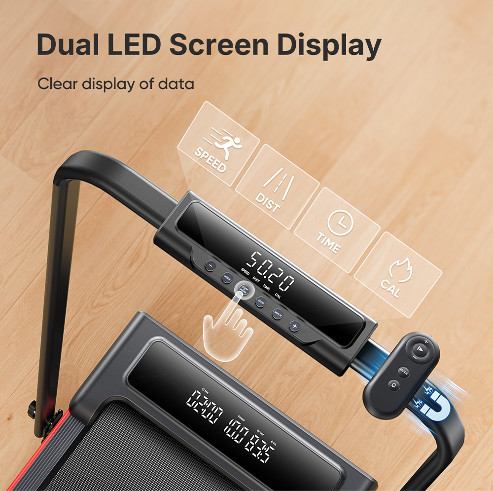 Keep track of your performance with a bright, easy-to-read dual-layer LED screen that organizes your workout data.
