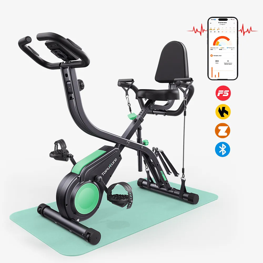 TEB4 exercise bike with heart rate monitoring