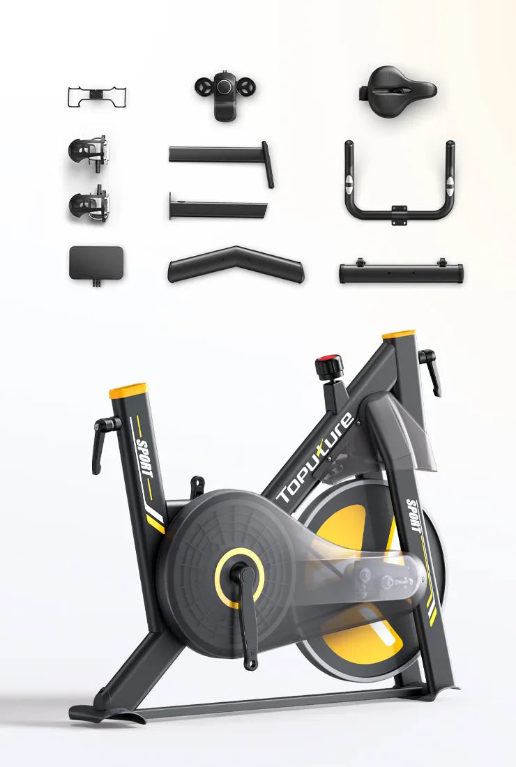 Images show the TEB5 indoor bike theme and accessories.