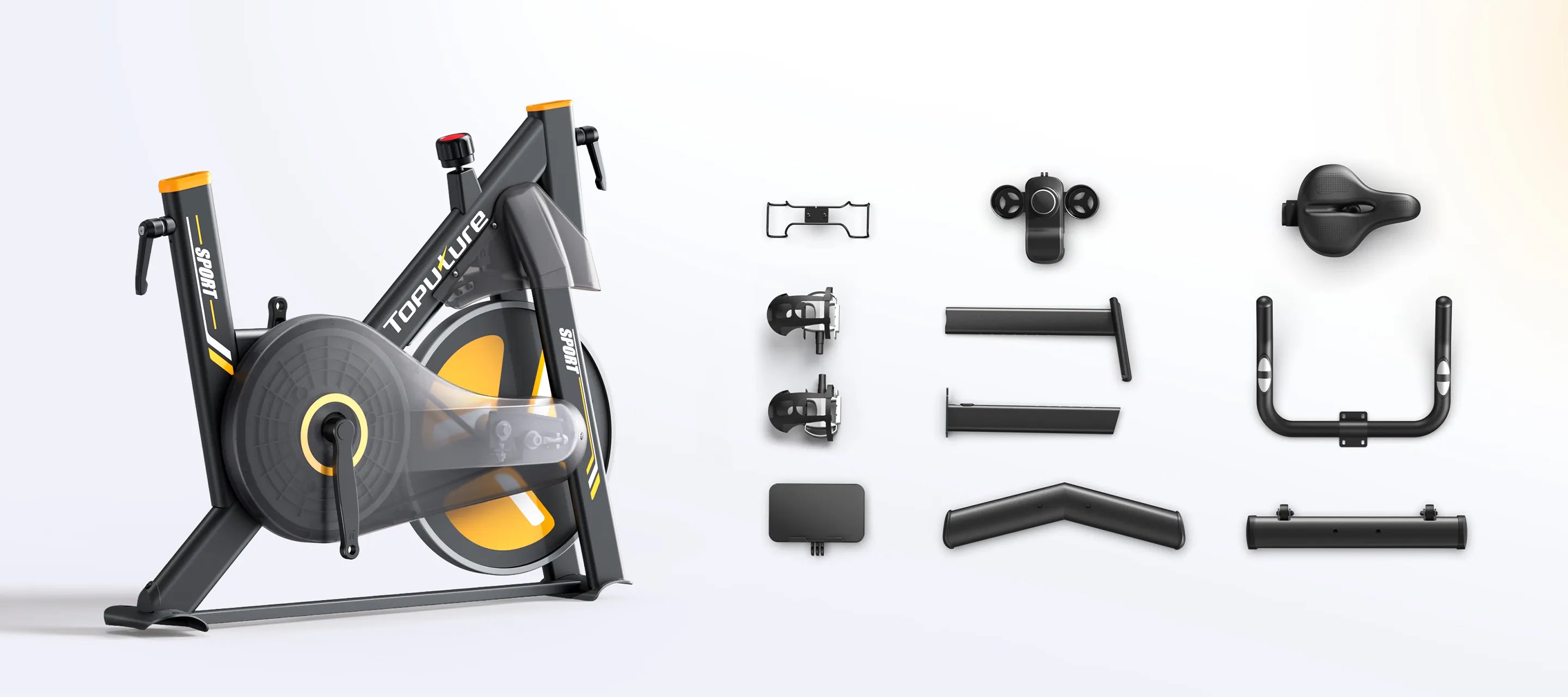 Images show the TEB5 indoor bike theme and accessories.